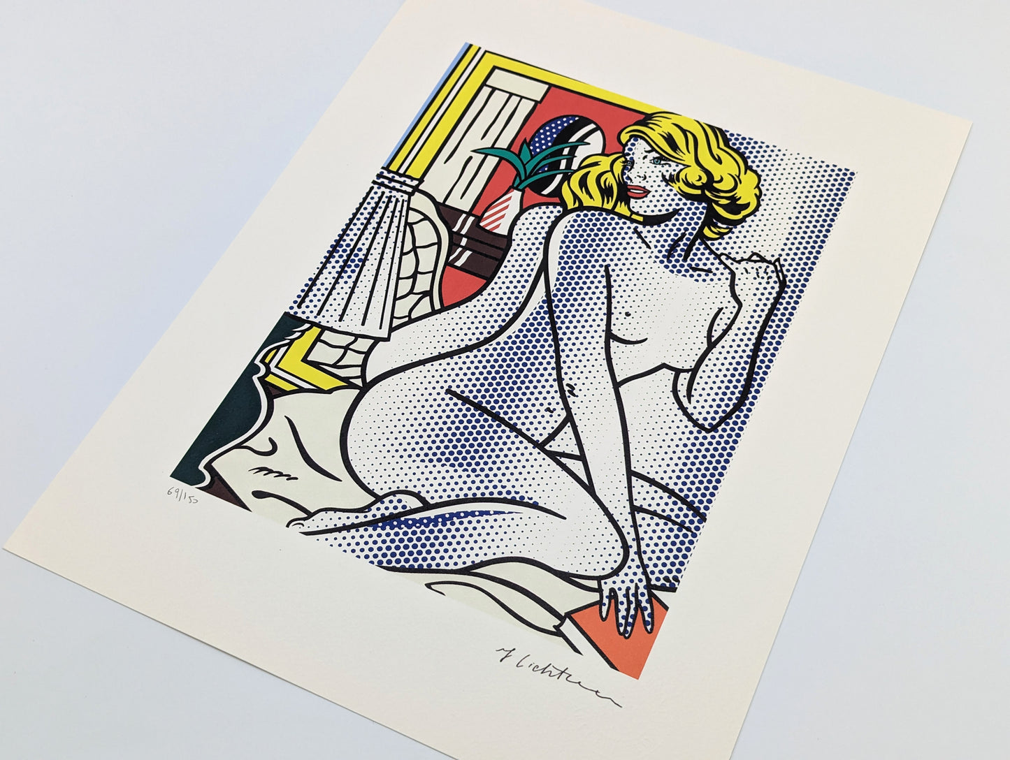 Roy Lichtenstein (after) - Blue Nude