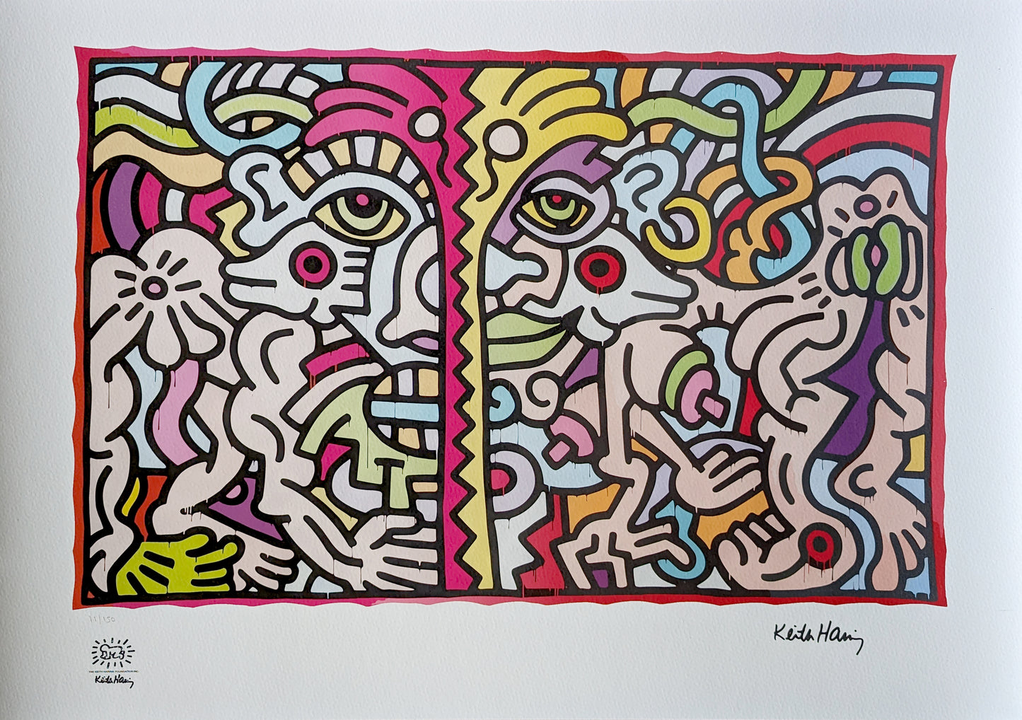 Keith Haring - Estampe vintage (1990)