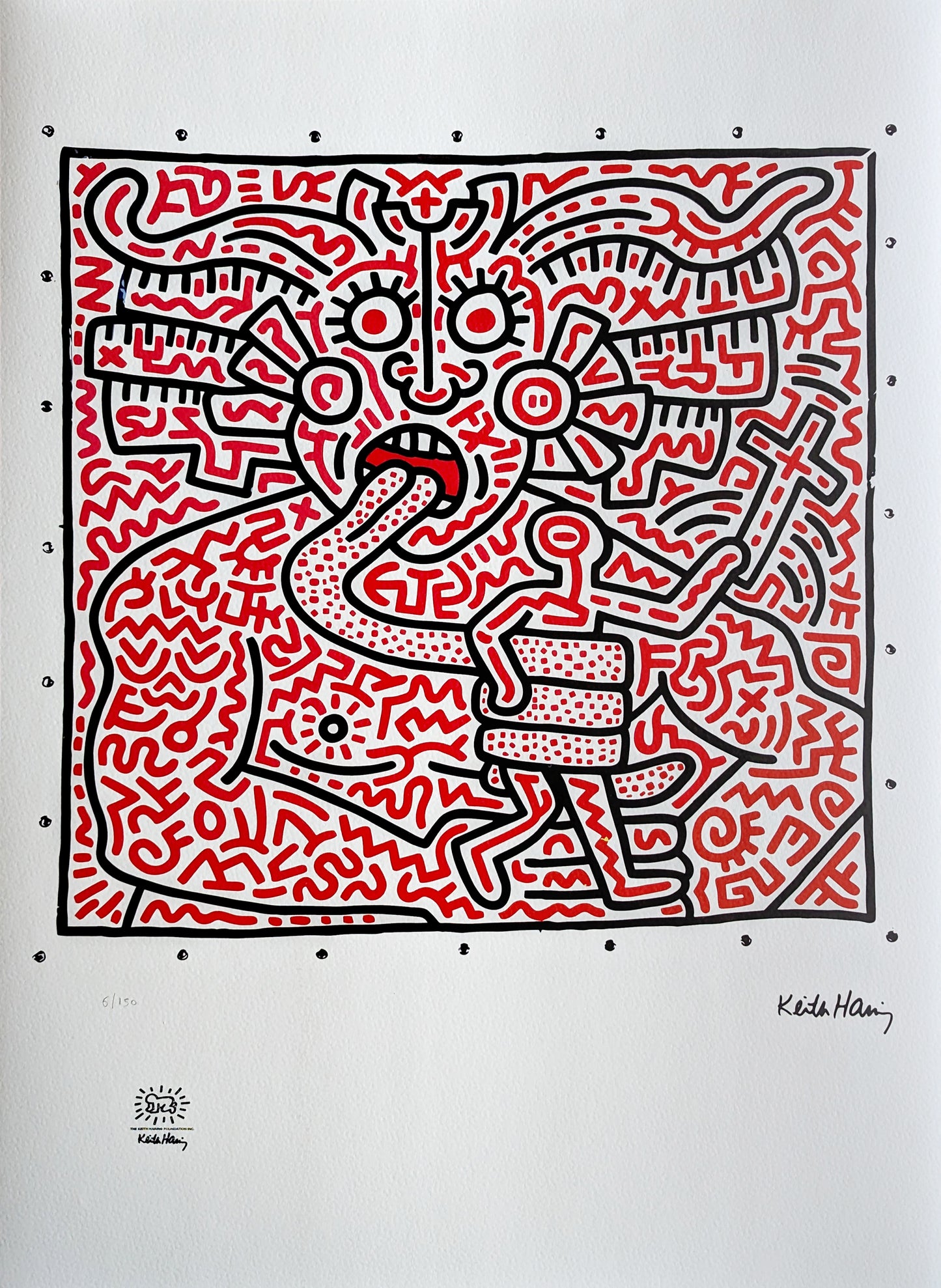 Keith Haring - Estampe vintage (1990)