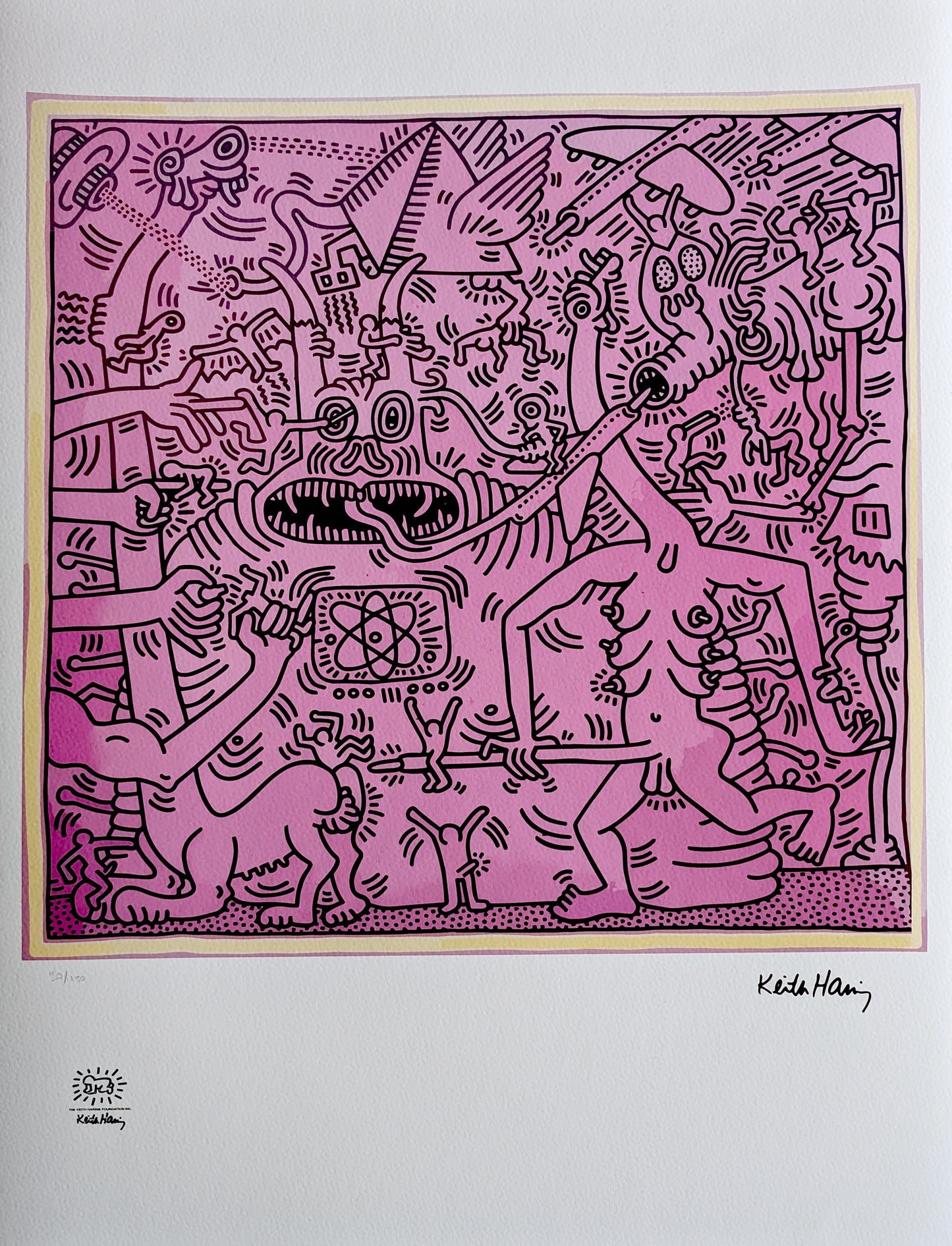 Keith Haring - Estampe vintage (1990)