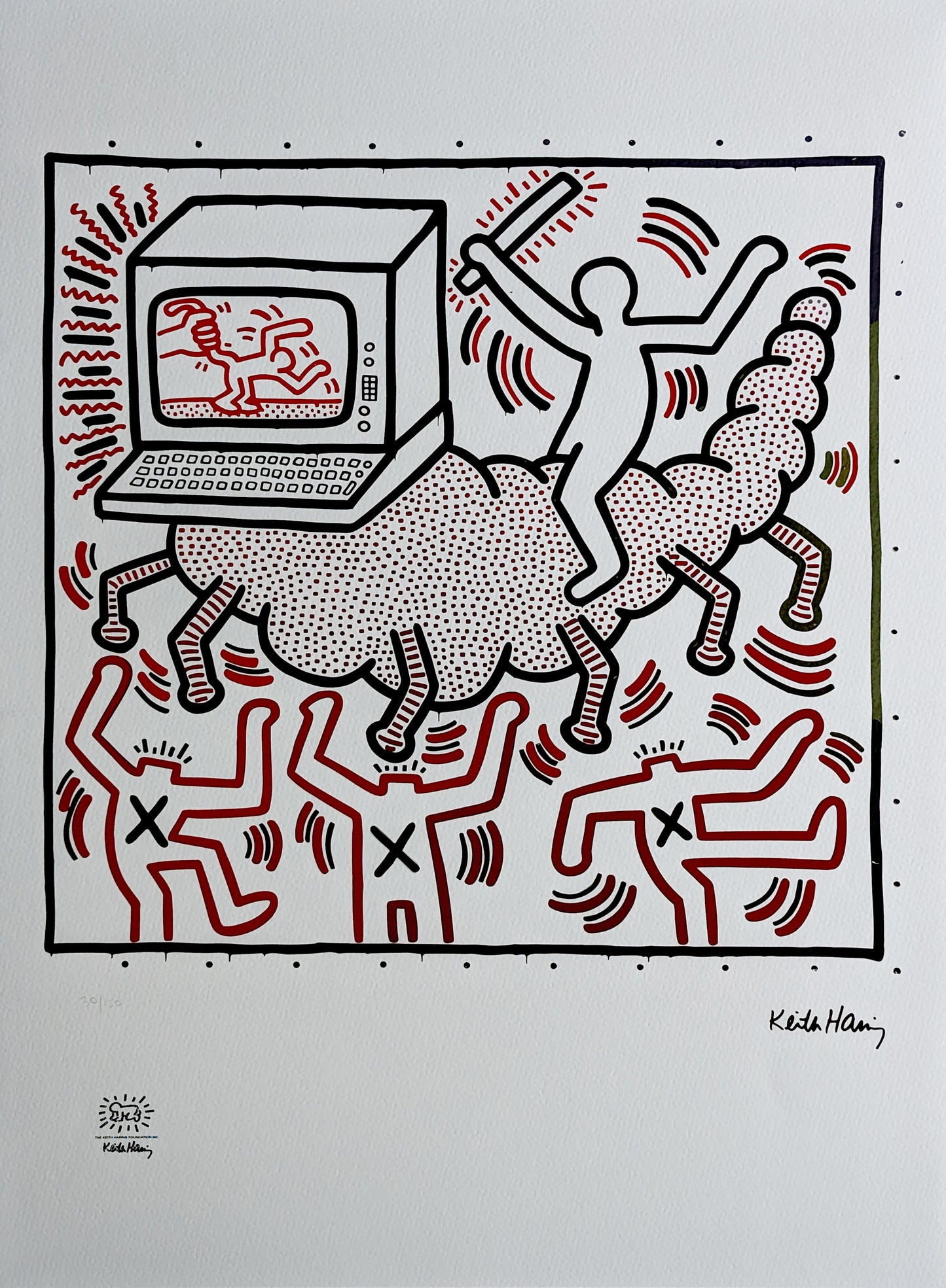 Keith Haring - Estampe vintage (1990)