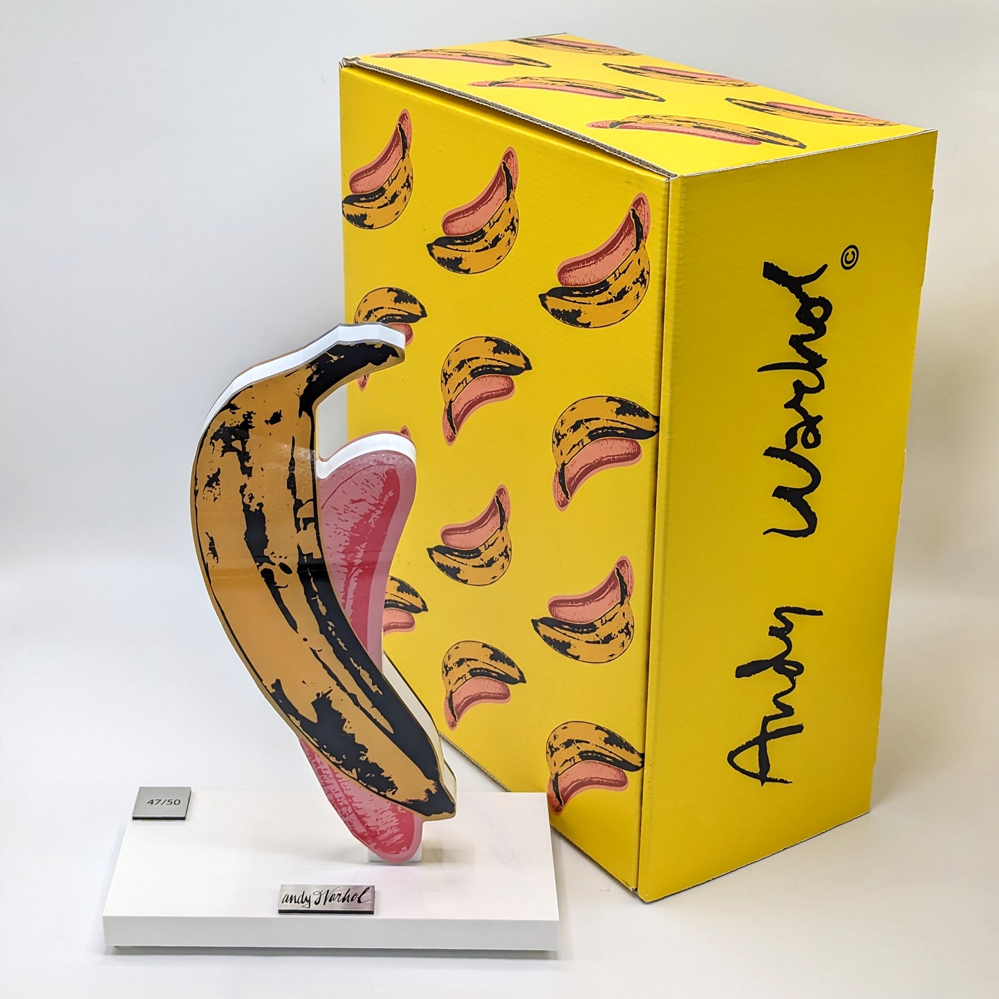 Andy Warhol - Sculpture sur verre acrylique, Banane