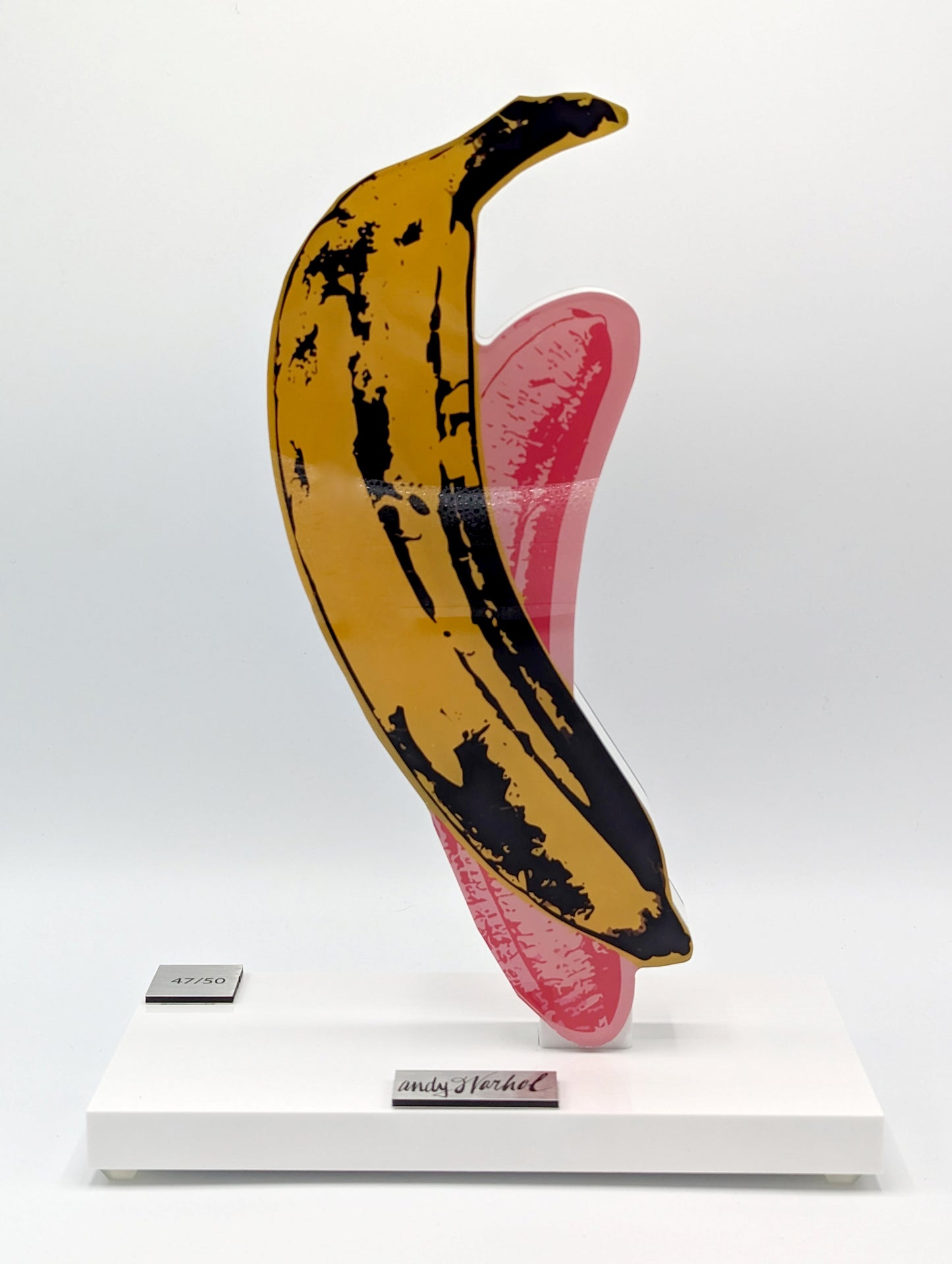 Andy Warhol - Sculpture sur verre acrylique, Banane