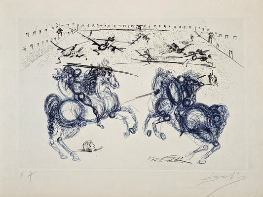 Salvador Dali - Les cavaliers bleus (1973)
