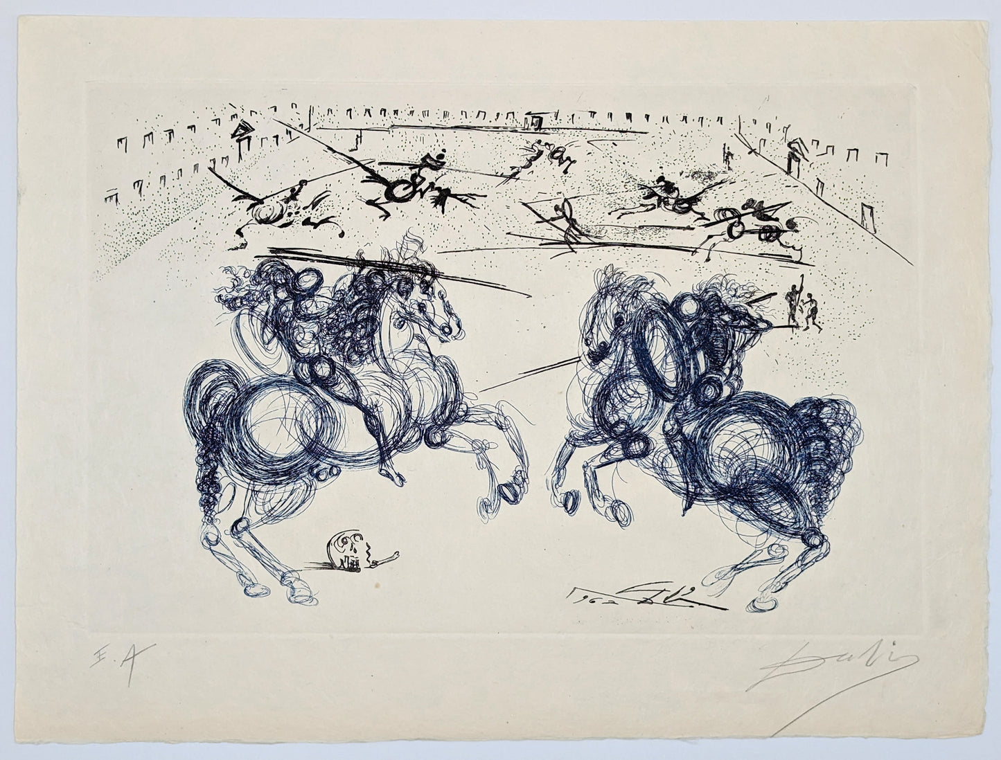 Salvador Dali - Les cavaliers bleus (1973)