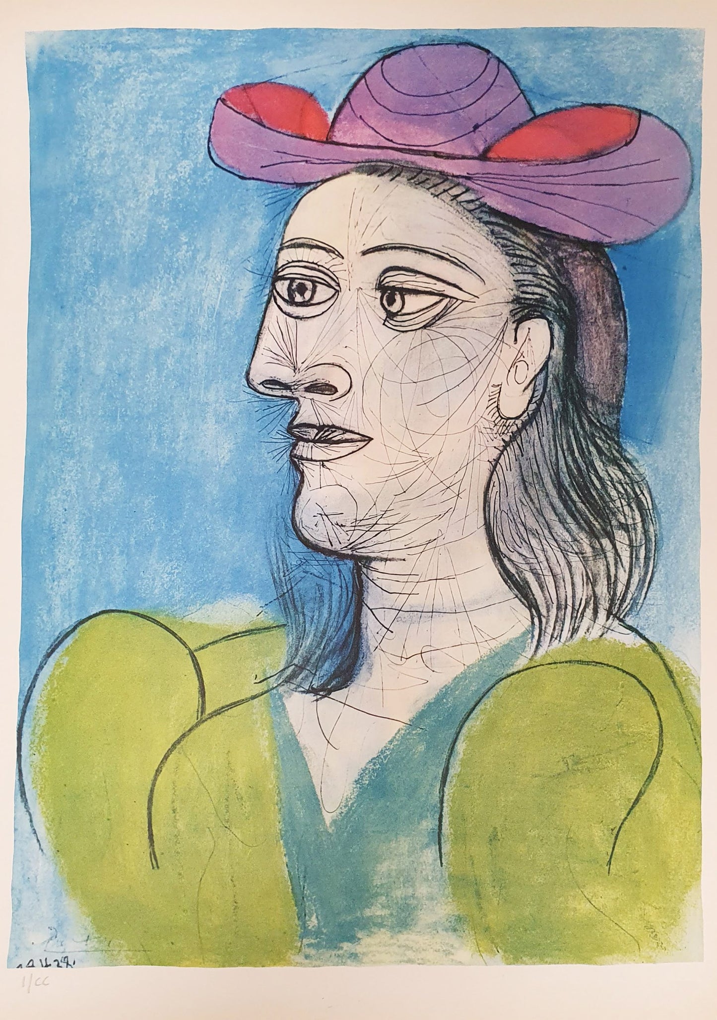 Pablo Picasso - Bust of a Woman with Hat (1938)