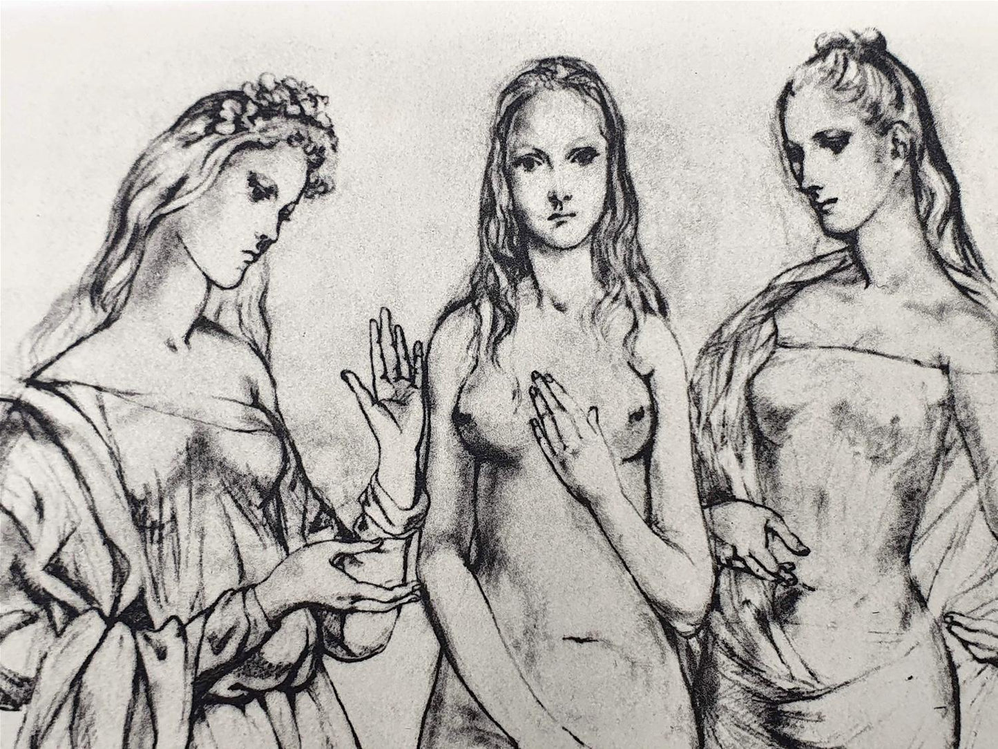 Léonard Foujita - The Three Graces (1960)