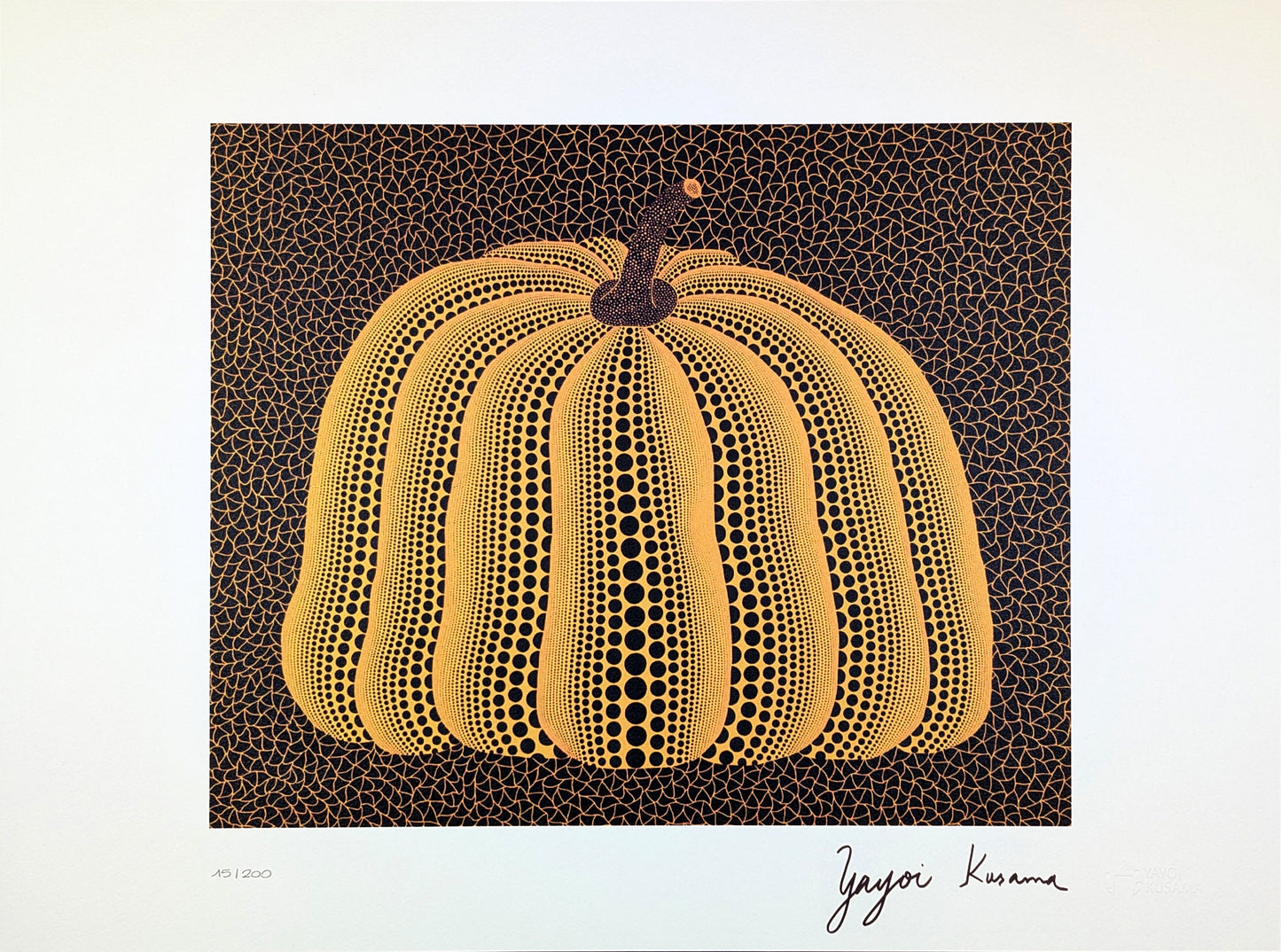 Yayoi Kusama - Pumpkin with background (2006)