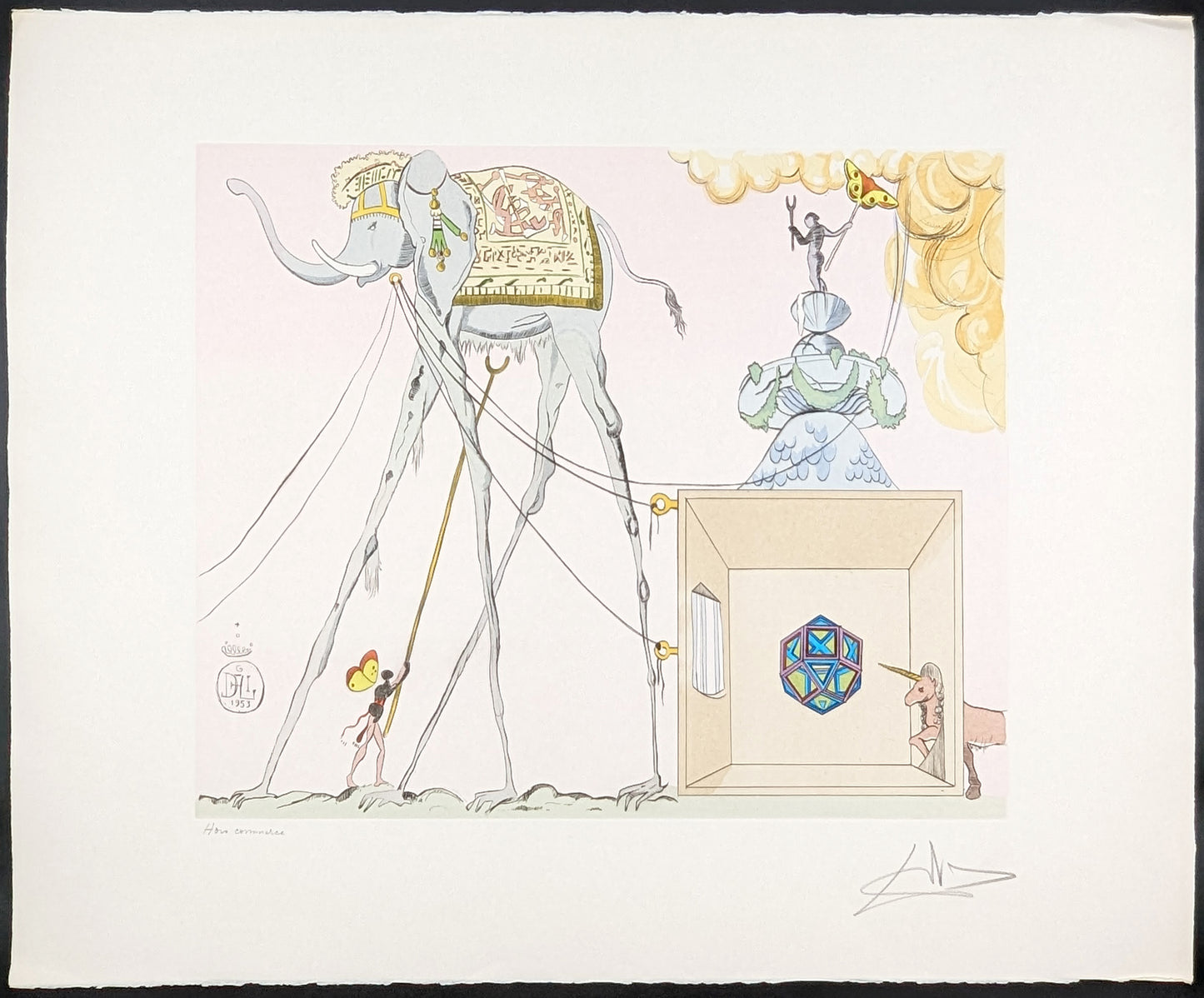 Salvador Dali - Elephant et Licorne (1974)