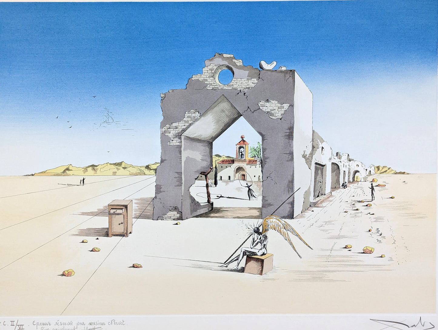 Salvador Dali - Critical Paranoid City Suburb (1974)