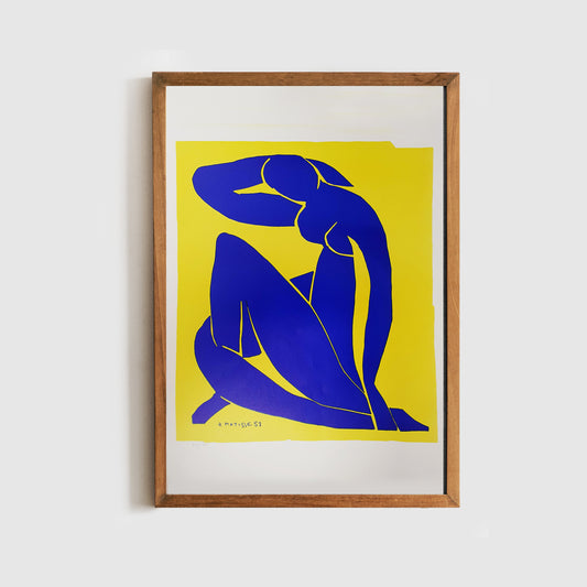 Henri Matisse - Blue Nude on a Yellow Background (1952)
